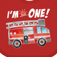 thumbnail image 4 of Inktastic I'm 1 Fire Truck 1st Birthday Boys or Girls Baby Bib, 4 of 4