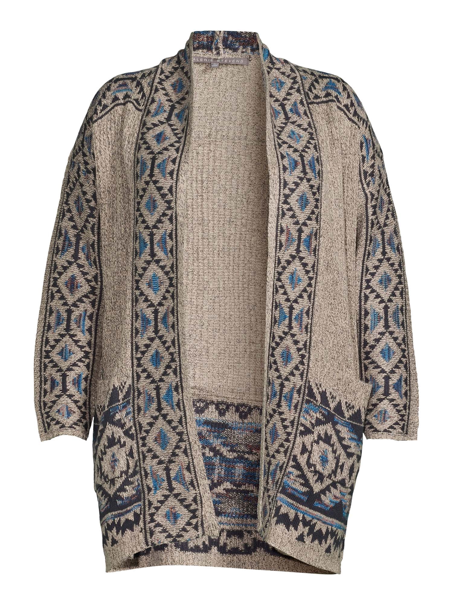 Valerie Stevens Long Sleeve Open Front Duster (Women's Plus)