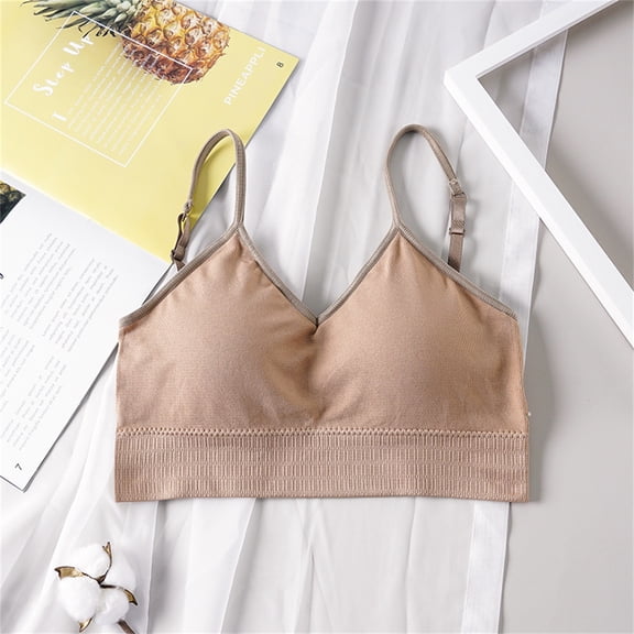GaThRRgYP Bras for Women GaThRRgYP Fashion Women Sexy Bra Solid Vest Camisole Breathable Push Up Tops Underwear