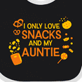 thumbnail image 4 of Inktastic I Only Love Snacks and My Auntie Boys or Girls Baby Bib, 4 of 4