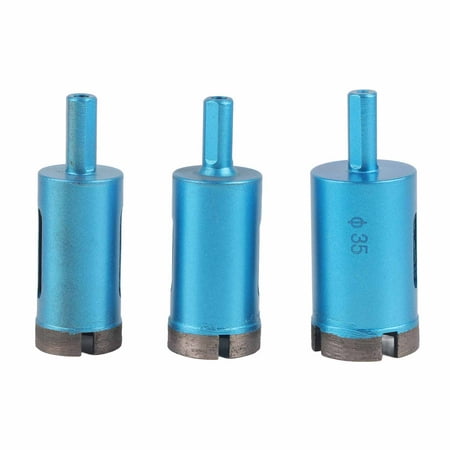 

3Pcs Diamond Hole Saw Drill Bit Granite Ceramic Concrete Marble Drilling Tools 28mm 30mm 35mm