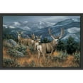 thumbnail image 1 of Custom Printed Rugs  Lastglance Mule Deer Size 18 x 26 in. Doormat Rug - Blue, Brown, Brown & Tan, 1 of 1
