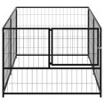 thumbnail image 2 of vidaXL Dog Kennel Black 200x100x70 cm Steel, 2 of 4