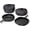 Charcoal, variant on Caraway 8-Piece Enameled Cast Iron Set - 10.5” Skillet, Grill Pan, 3.5 qt Braiser Pan, 6.5 qt Dutch Oven with Lid and Organizers - 3-Layer Enamel Coating - No Seasoning Required - Light Mist
