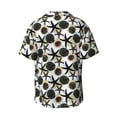 thumbnail image 5 of Uemuo Sea ​​Urchin Pattern Cotton Linen Short Sleeve Shirts,Casual Lightweight Button Down Shirts,Vacation Beach Summer Tops-, 5 of 7