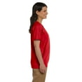 thumbnail image 4 of Hanes - Essential-T Women’s V-Neck T-Shirt - 5780, L, Deep Red, 4 of 4