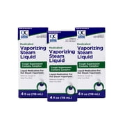 3 Pack Quality Choice Medicated Vaporizing Steam Liquid, 4 Ounces each