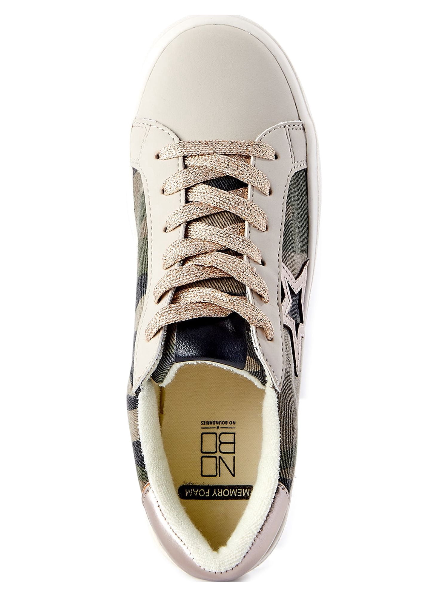 No Boundaries Women's Low Top Star Sneakers