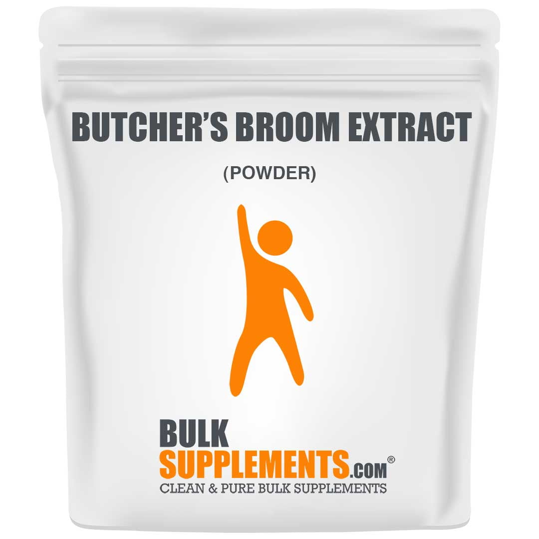 BulkSupplements.com Butcher's Broom Extract Powder - Vein Support Supplements - Blood Circulation Supplements - Butchers Broom (100 Grams - 3.5 oz)