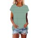 thumbnail image 2 of Mujeres de Manga Corta Tops Casual Cuello Redondo Impresión Blusa Poliéster Ligero Top, Camisa de las Señoras de la Moda para el Hogar Diario Y el Uso Cómodo, 2 of 9
