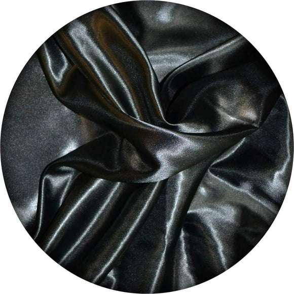 New Star Fabrics Medium Weight Satin Fabric, 60 Inches Wide, Perfect for Wedding Dresses, Costumes, and Elegant Decorations, Durable and Luxurious Charm (Black, 20 Yards)