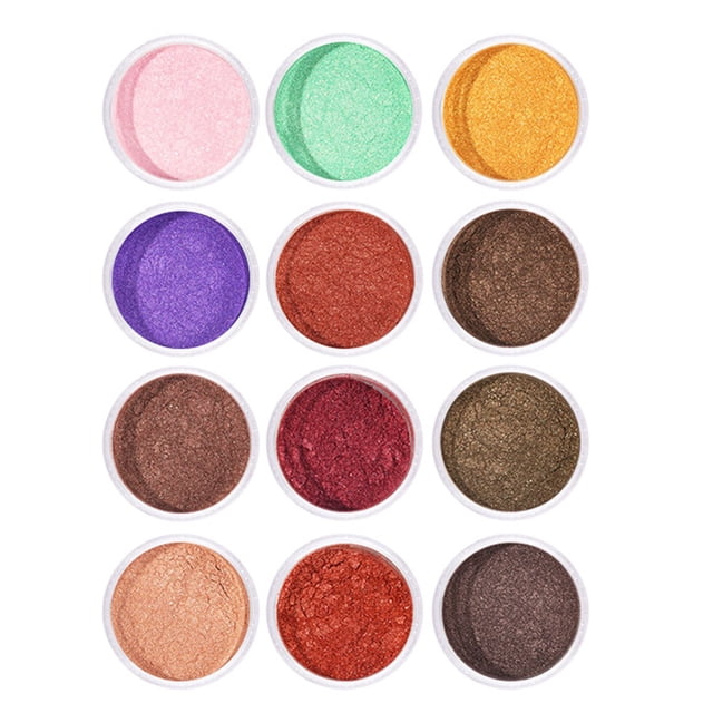 12 colores Pearly Lustre Nail Powder Inodoro Polvo delicado no tóxico yeacher polvo de uñas