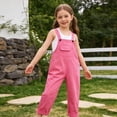 thumbnail image 6 of UAYOTSE Girls Boys Overalls Adjustable Strap Loose Fit Jumpsuits Casual Bib Overalls,Sizes 9-10 Years, 6 of 8