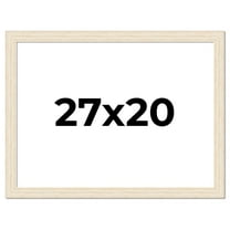 27x20 Frame White Real Wood Picture Frame Width 1.5 inches | Interior Frame Depth 0.5 inches | Barn