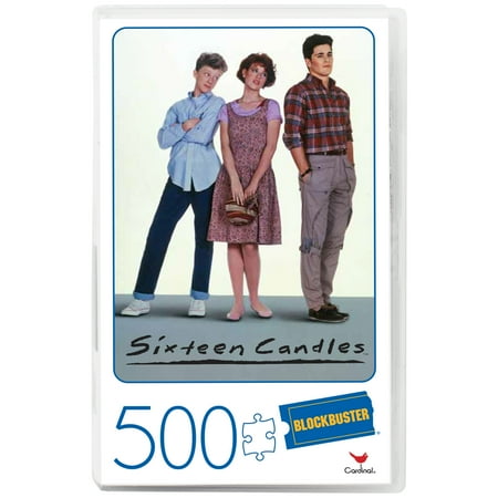 UPC: 0778988280423 | Sixteen Candles Movie 500-Piece Puzzle in Plastic Retro Blockbuster VHS Video Case