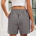 thumbnail image 3 of CIENVNSTG Womens Y2k Pajama Shorts Cute Plaid Lounge Sleep Bottoms Elastic Boxers Streetwear Black L, 3 of 5