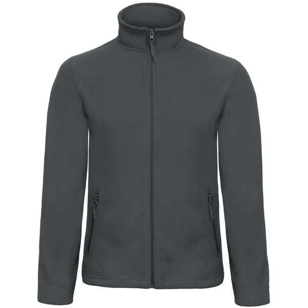 B&C Collection - Chaqueta polar modelo ID 501 para hombre (Gris oscuro)