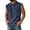 Navy #3, variant on Evdexr Men's Shirts Henley Sleeveless Tank Tops 2026 Summer Distressed Casual Solid Color Running Tee Shirt Washed Cotton Polo Shirts with Pocket Blue 3XL