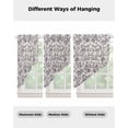 thumbnail image 4 of Spring Flowers Swag Valances for Windows, Farmhouse Purple Pastoral Floral Leaf Rod Pocket Sheer Valances for Large Windows, Swag Toppers Light Filtering for Kitchen Living Room 2 Panels 36''x63'', 4 of 6