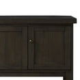 thumbnail image 3 of Transitional Style Server with 3 Doors and Open Bottom Shelf, Brown, 3 of 5