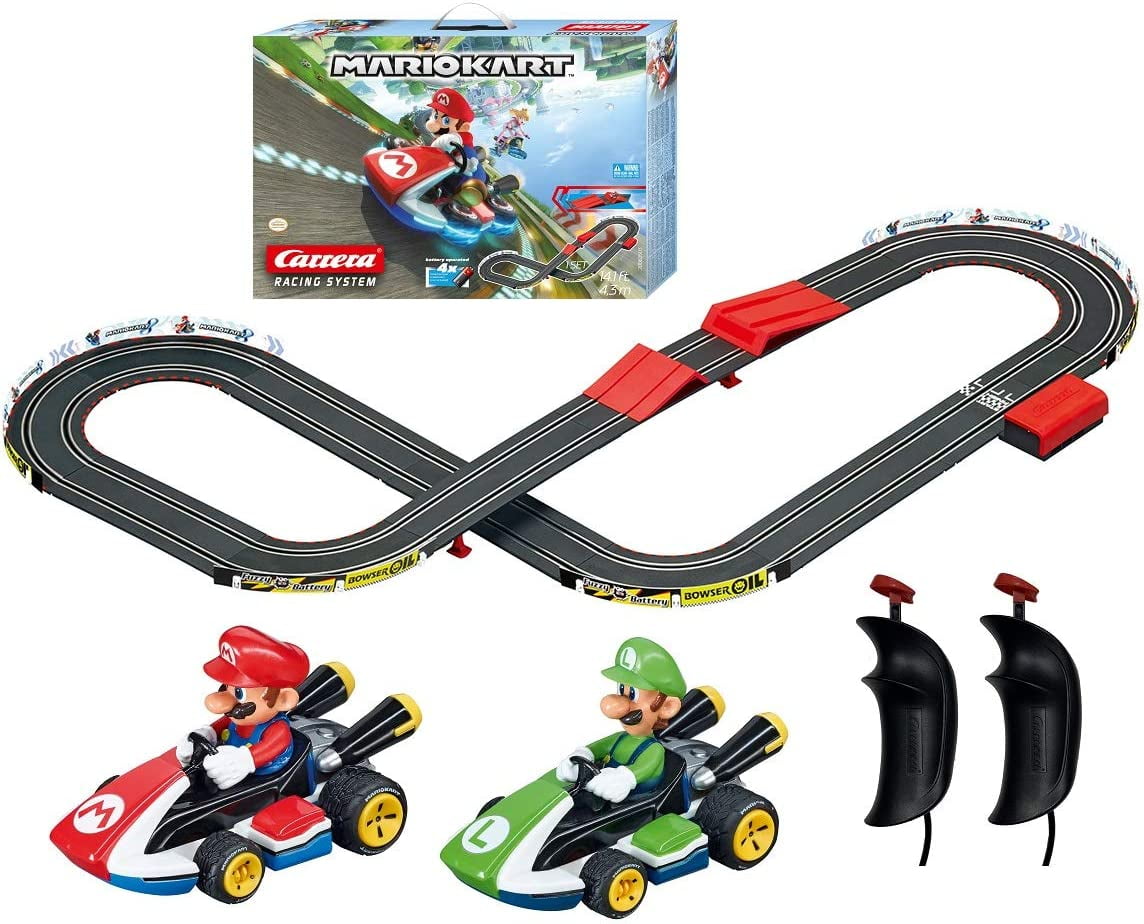 Carrera Evolution 20025243 Mario Kart Analog Electric 1:32 Scale Slot Car  Racing Track Set - Includes Two 1:32 Scale Cars & Two Dual-Speed  Controllers