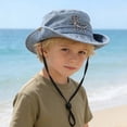 thumbnail image 5 of WEIGFI Child Boys Girls Sun Hat Bucket Hat Adjustable Strap Lightweight Cartoon Dinosaur Embroidered Summer Daily Outdoor Fishing Cute Beach Caps,Blue,2-8 Years, 5 of 9