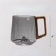 thumbnail image 3 of Taza de té de vidrio resistente al calor – Alto borosilicato • Mango de madera de nogal • Impermeable • Uso en oficina/hogar • Cristalería transparente y duradera • 12oz • Fácil de limpiar • Taza de, 3 of 5