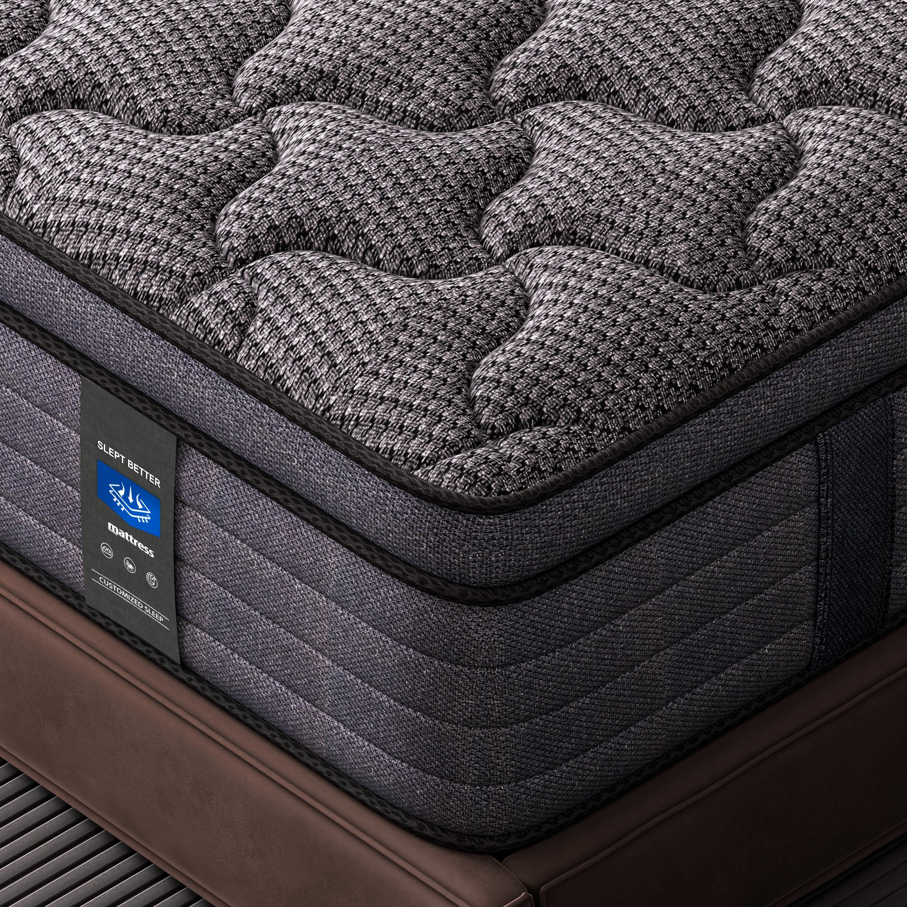 MRH Full Mattress 12 Inch Medium Form Hybrid Mattress Gel Memory Foam Mattress with Individually Pocket Springs CertiPUR-US Certified Breathable Pressure Relief Black Fiberglass Free Mattress