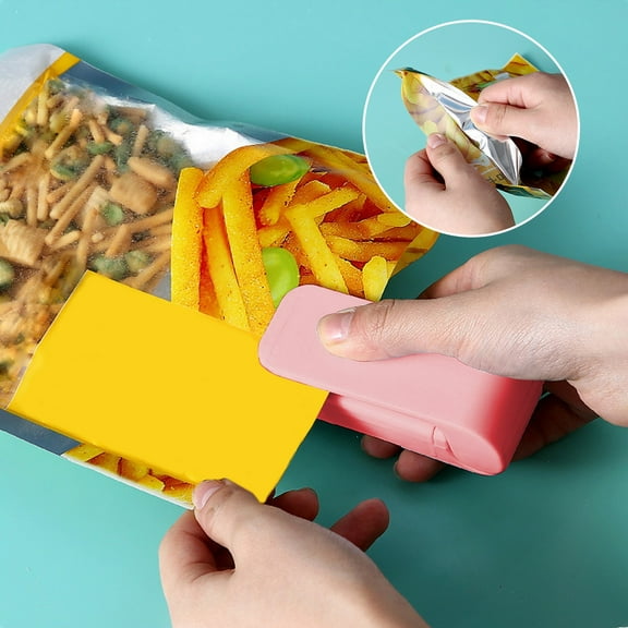 Mini Bag Sealer, Heat Sealer for Chips Plastic Bags, Portable Magnetic Food Bag Sealer, Keep Snacks Fresh, Handheld Seal Machine