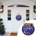 thumbnail image 4 of Letrero de puerta de bienvenida de madera del Día de la Independencia | Decoración colgante de porche delantero | Placa de entrada de la fiesta patriótica | Decoración rústica del hogar | Fácil de, 4 of 4