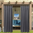 thumbnail image 4 of Outdoor Curtain - Three-layer Fabric Design Heat Insulation Sunscreen And Waterproof Blackout Patio Curtains Outside Deor Privacy Protect for Pavilion/Porch/Yard/Cabin, 4 of 6