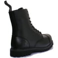 thumbnail image 3 of Grinders Stag CS Unisex 10 Eyelet Lace Up Steel Toe Leather Boots In Black Size 10M, 3 of 6