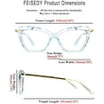thumbnail image 5 of FEISEDY Crystal Cat Eye Glasses Frame Blue Light Blocking Computer Eyewear B2500, 5 of 15