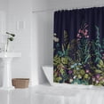 thumbnail image 2 of Waterproof Beautiful Colorful Floral Shower Curtain 72x72 Inch Boho Style Polyester Unique Shower Curtain for Bathroom Hotel Home Decor with 12 Plastic Hooks, 2 of 5