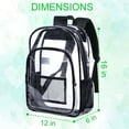thumbnail image 4 of Mochila transparente GXTVO Heavy Duty Transparente Negra 16x12x5 cm, 4 of 8