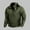 Army Green, variant on Men's Henley Pullover Sweatshirts Quarter Zip Poly Fleece Jacket Mock Neck Comfortable Casual Pullovers
