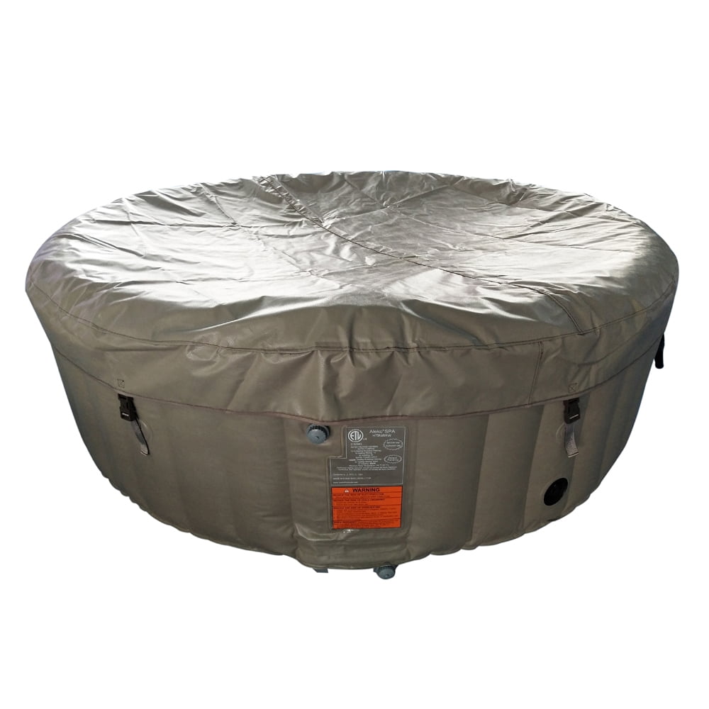 ALEKO 6 Person 130 Jet Outdoor Inflatable Hot Tub Spa with Cover