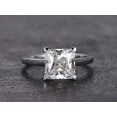 thumbnail image 5 of 1 Carat Solitaire Man made diamond moissanite Wedding Ring for her with 18k Gold Plating, 5 of 6