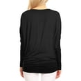 thumbnail image 3 of Made by Johnny Women's Batwing Long Sleeve Top L BLACK, 3 of 6