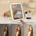 thumbnail image 4 of Espejo de maquillaje YEKKOPT dorado con luces, 10 x 8 pulgadas, recargable, 4 of 6