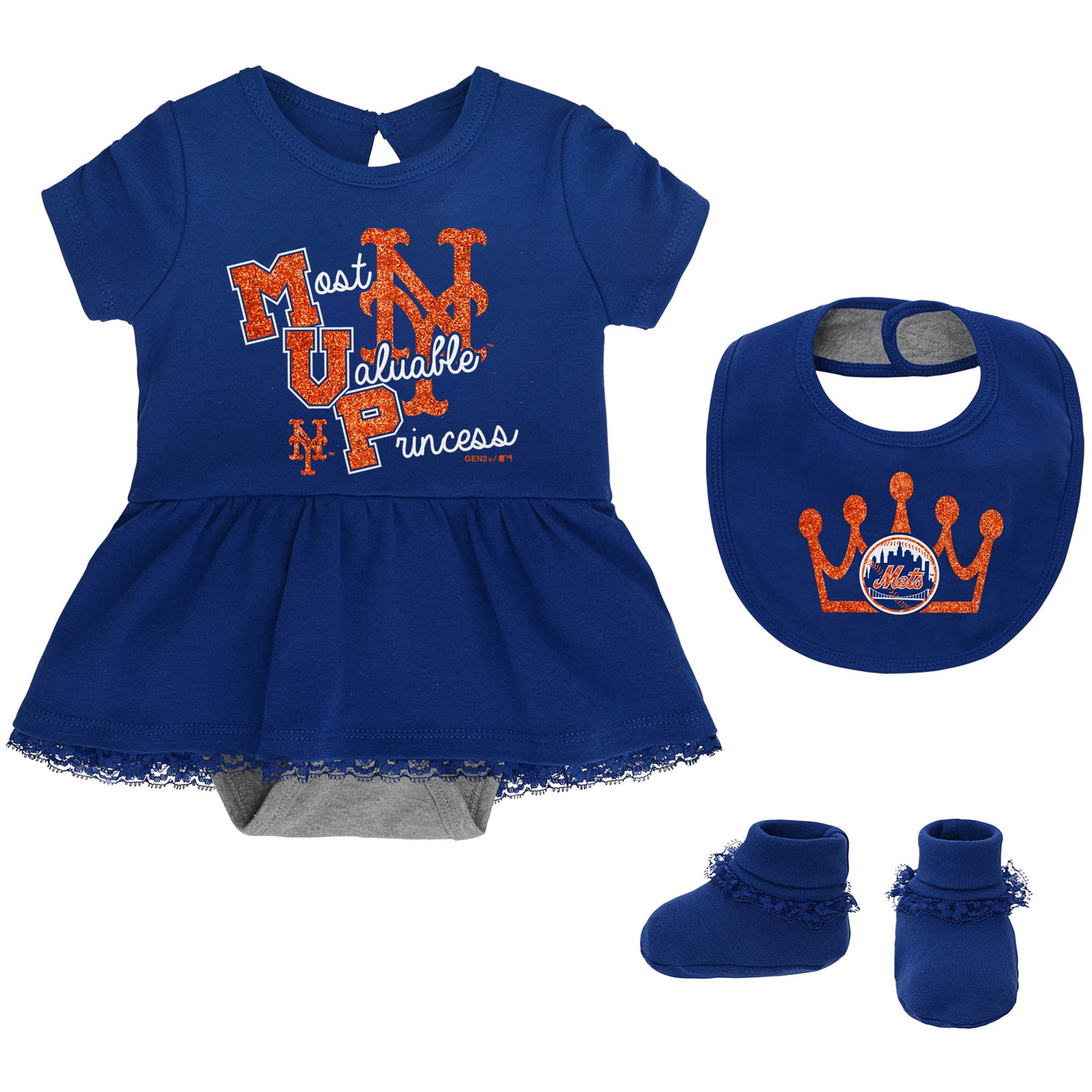 Vancouver Canucks Newborn Girls Sweet Fan Gown Hat /& Booties Set