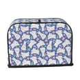 thumbnail image 2 of Yiaed Cute White Rabbit Print Two Slice Bread Machine Cover, Universal Size Kitchen Appliance Cover for Bread Machine,Bread Machine Cover, 2 of 7