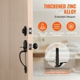 thumbnail image 3 of VEVOR Front Door Handle and Deadbolt Set, Matte Black Front Door Lock Set with Interior Knob, Adjustable Hole Spacing Single Cylinder Handleset, for Right and Left Handed Entrance and Front Door, 3 of 8