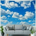 thumbnail image 4 of Creowell  Blue Sky Tapestry Wall Hanging White Clouds Tapestry Backdrop Art Wall Decor Birthday Party Wall Decorations Clear Sunny Sky Cloud Decorative Tapestry for Bedroom 40x60inch, 4 of 6