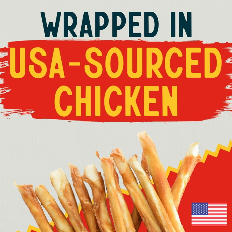 Canine chews clearance chicken wrapped rawhide