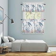 thumbnail image 6 of Sea Turtles Kitchen Curtains Valances and Tiers Set of 3 Retro Watercolor Coral Seaweed Seahorse Tier Curtains and Valance with Rod Pocket for Small Windows, 27.5"x24", 6 of 9