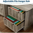 thumbnail image 3 of 2-Drawer Farmhouse Lateral File Cabinet - 30" Wood Filing Storage for A4/Letter/Legal Documents, Home Office Use, 3 of 7