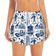 thumbnail image 2 of Balery Skiing Enthusiast Pantalones cortos deportivos para mujer con forro y dos bolsillos, elásticos, para entrenamiento, gimnasio, yoga-Large, 2 of 7