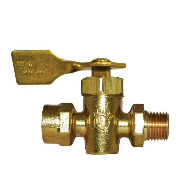 Attwood 88FV2006 Fuel ShutOff Valve 1/4" NPT x 1/4" NPTF, Brass
