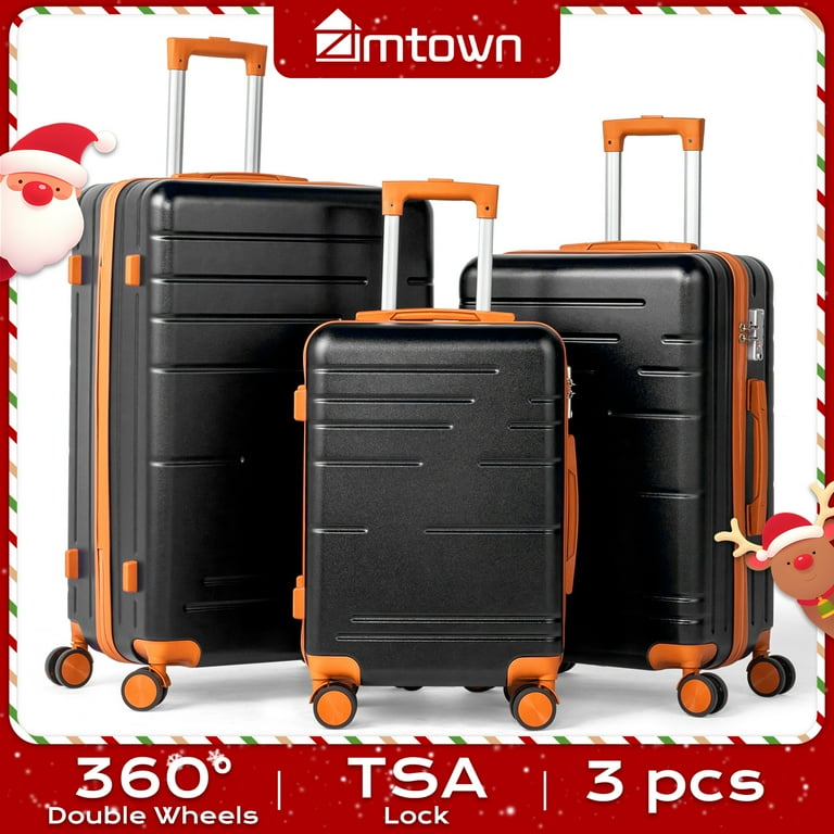 Zimtown 3 Piece Luggage Set, ABS Hardside Lightweight Suitcase